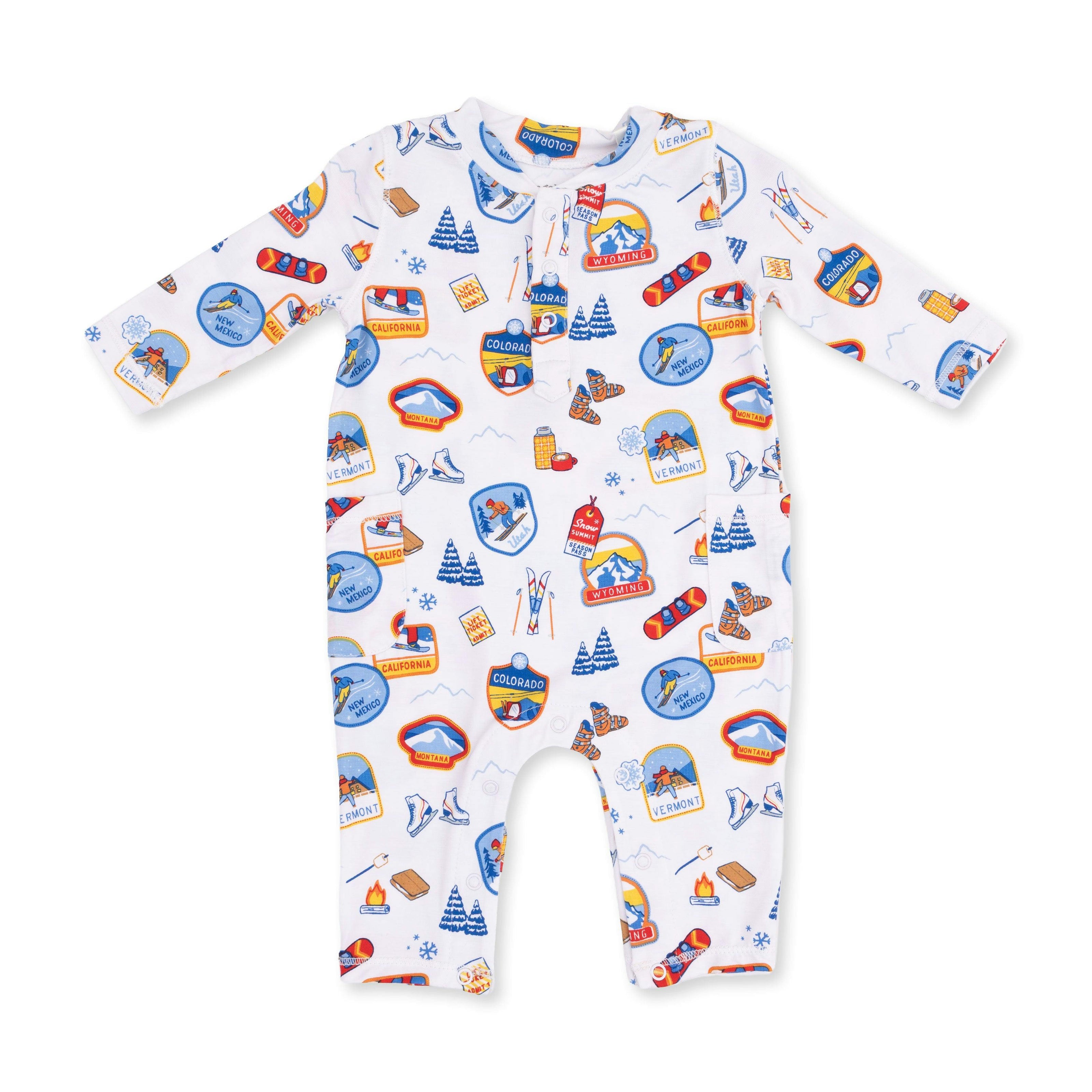 Vintage Ski Patches - Uni Romper