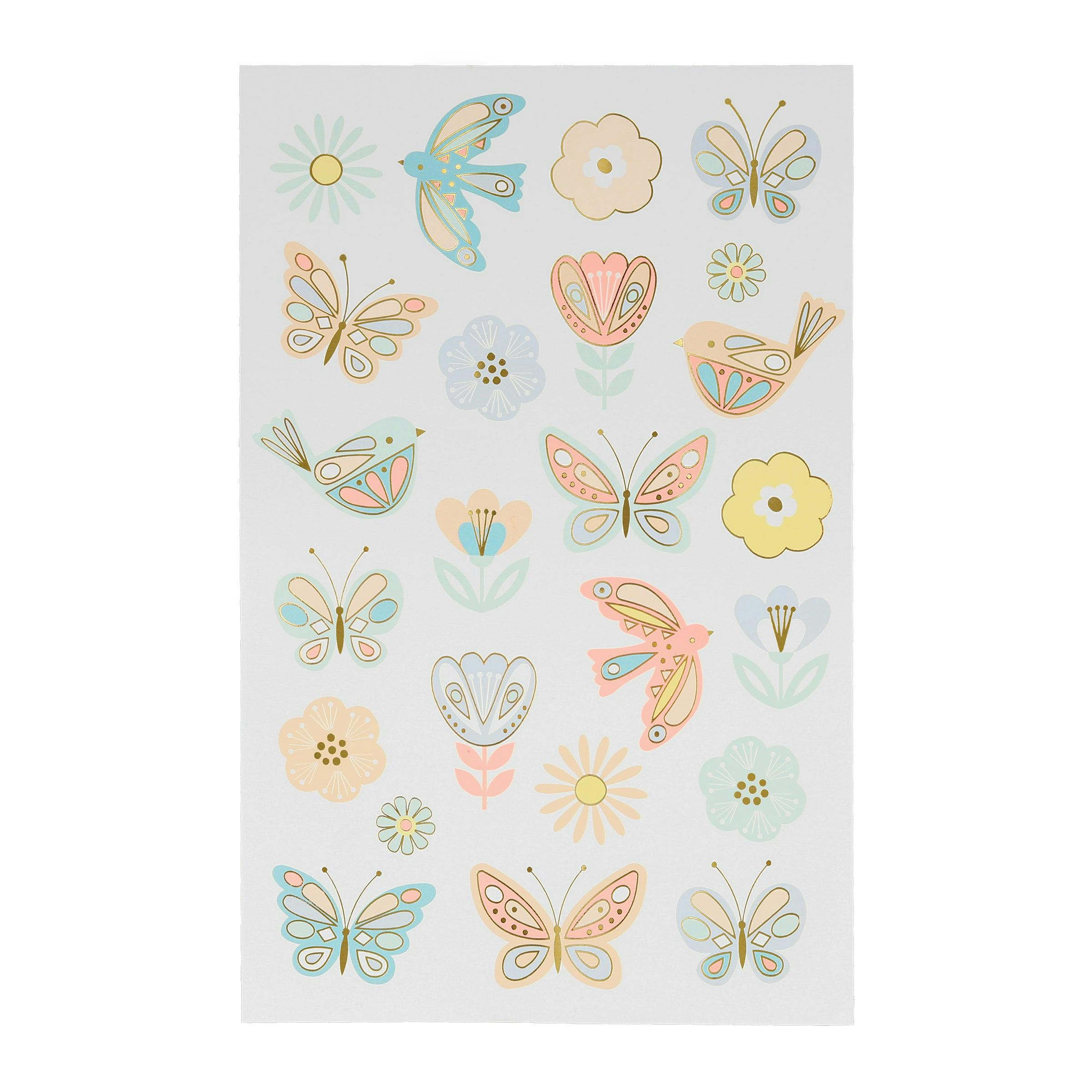 Birds & Butterflies Tattoo Sheets