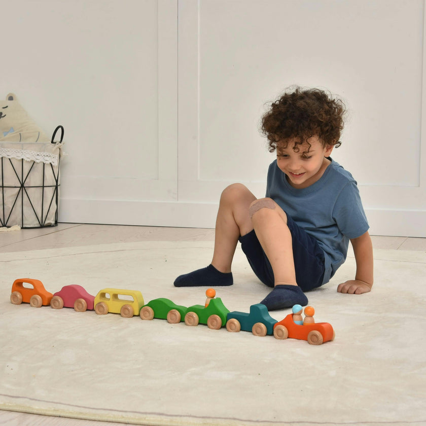 Wooden Car Toy set - 10 Piece Set