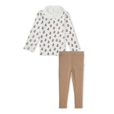 Organic Ruffle Collar Top & Legging Set - Loom