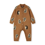 Pinecone & Knitted Collar Jumpsuit