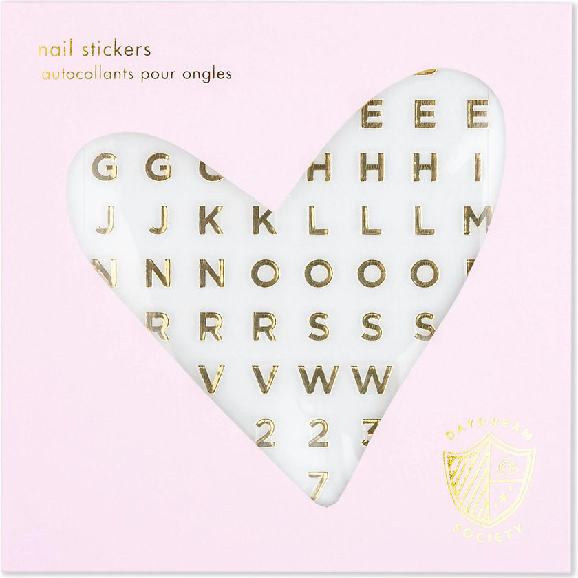 Gold Say Everything Nail Stickers