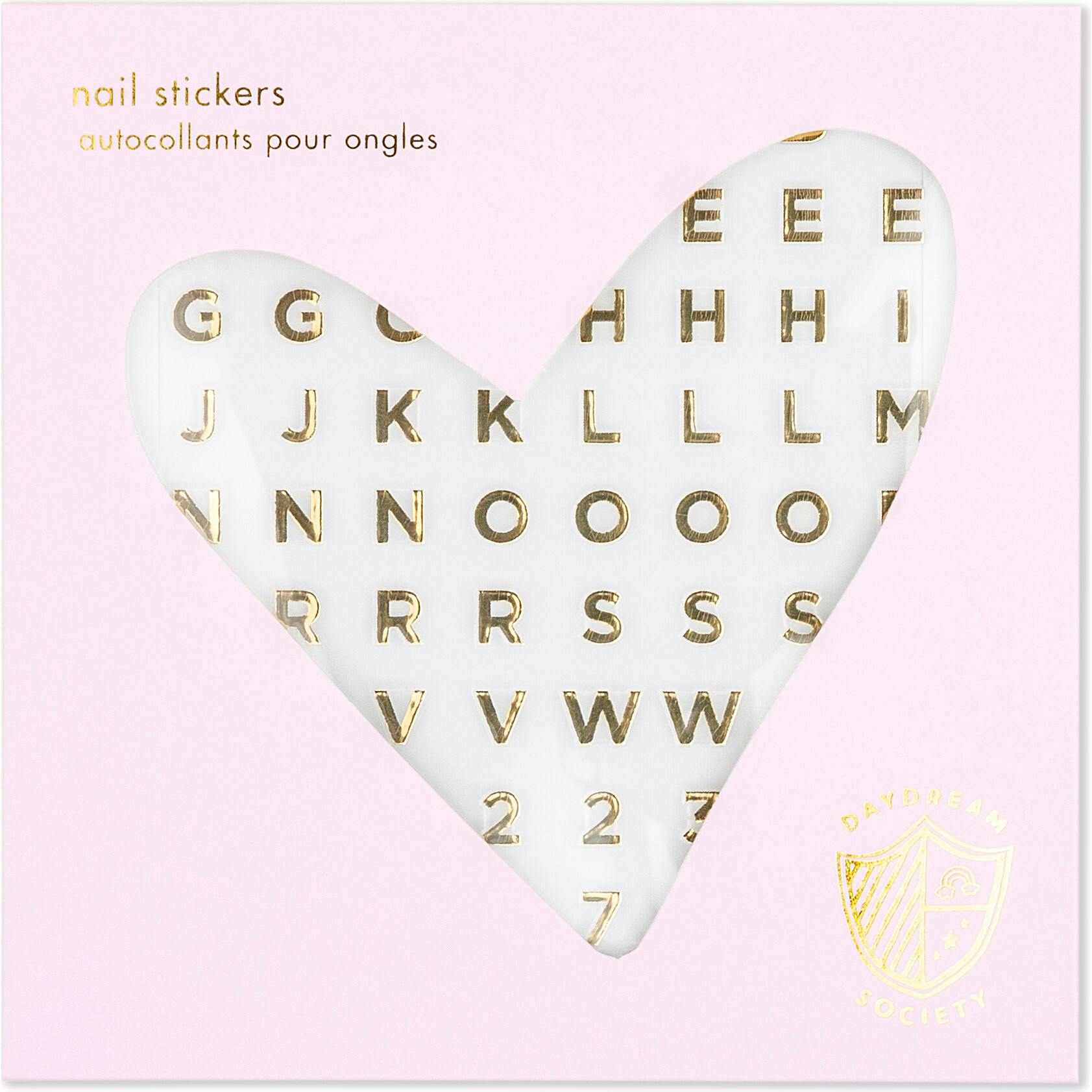 Gold Say Everything Nail Stickers