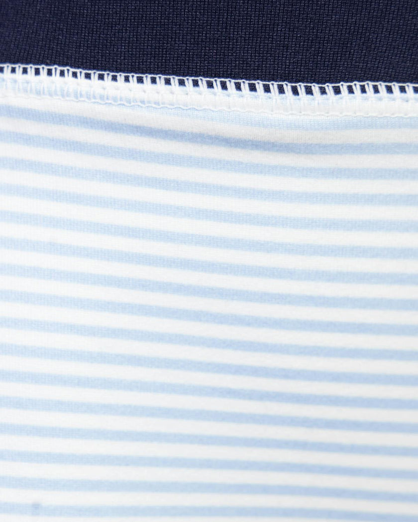 Kids Base Layer Set in Sky Blue Stripes