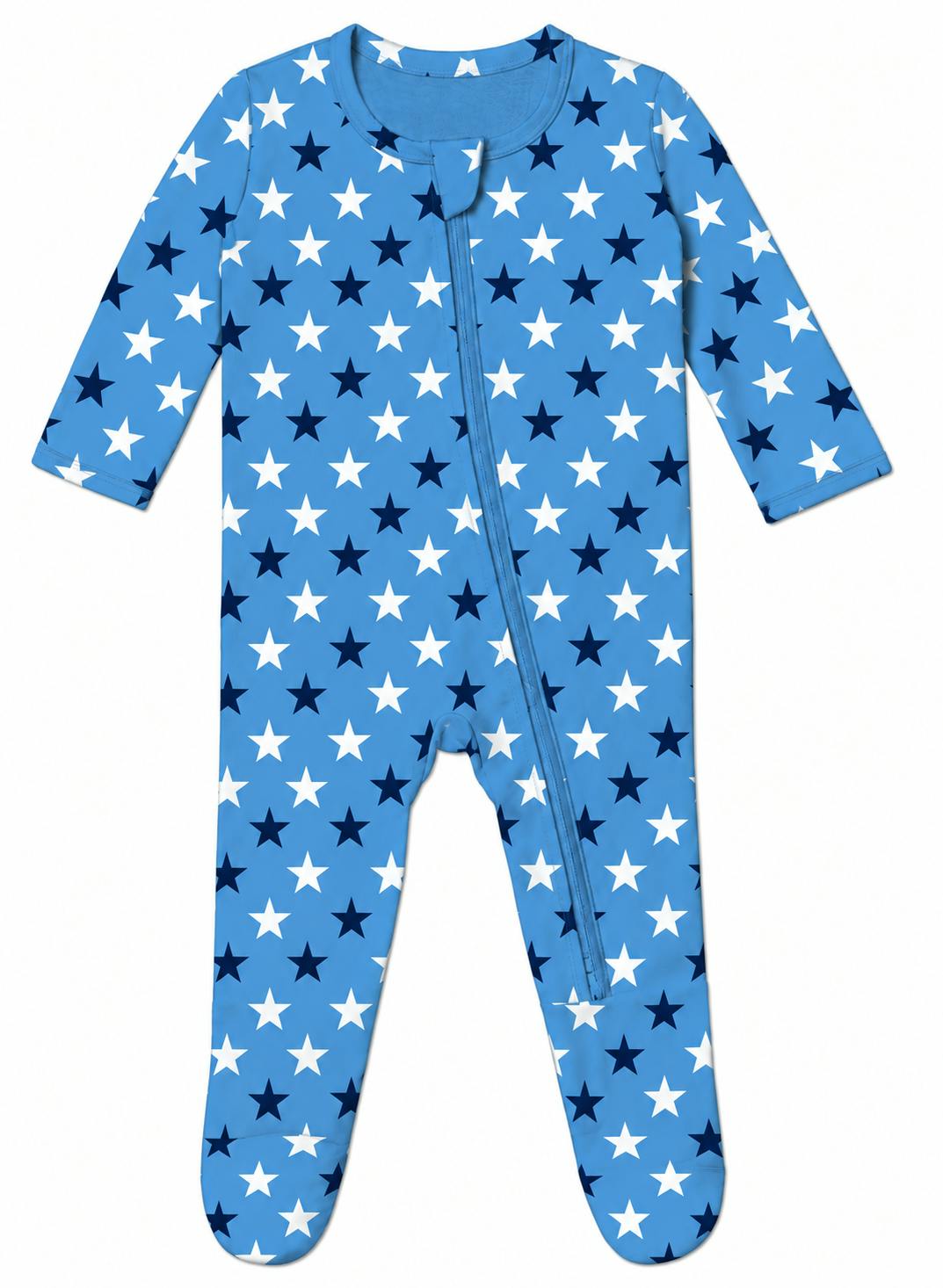 Baby Footie - Stars on Blue