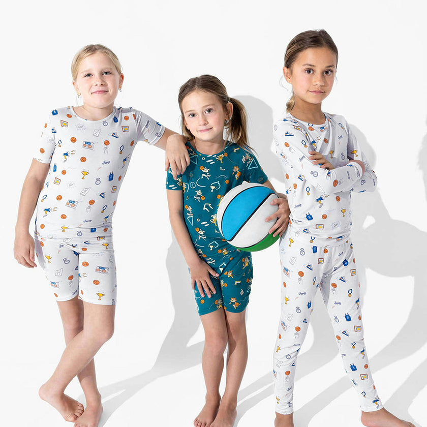 All Star Basketball Bamboo Kids Pajama Short Set