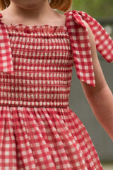 Mini Rayna Dress in Red Gingham