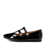 Lory Glossy Knotted Double Straps Mary Jane Shoes
