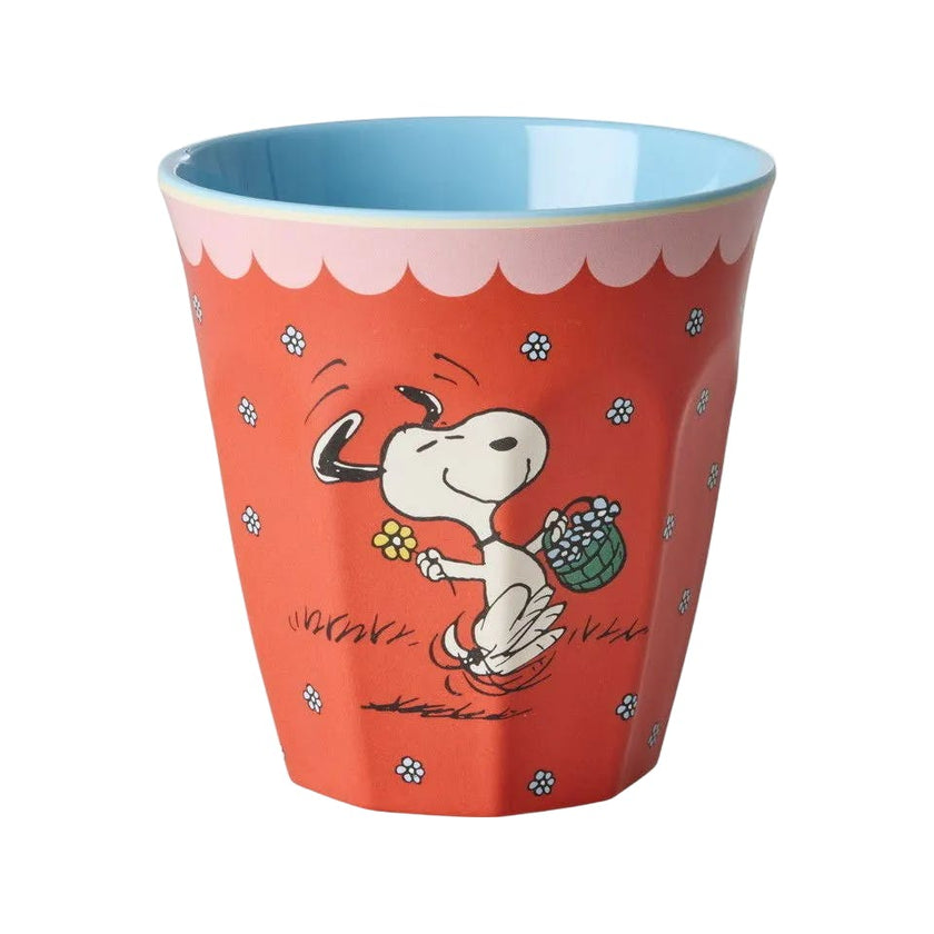 Melamine Cup with Snoopy Print - Red - 8.45 oz -