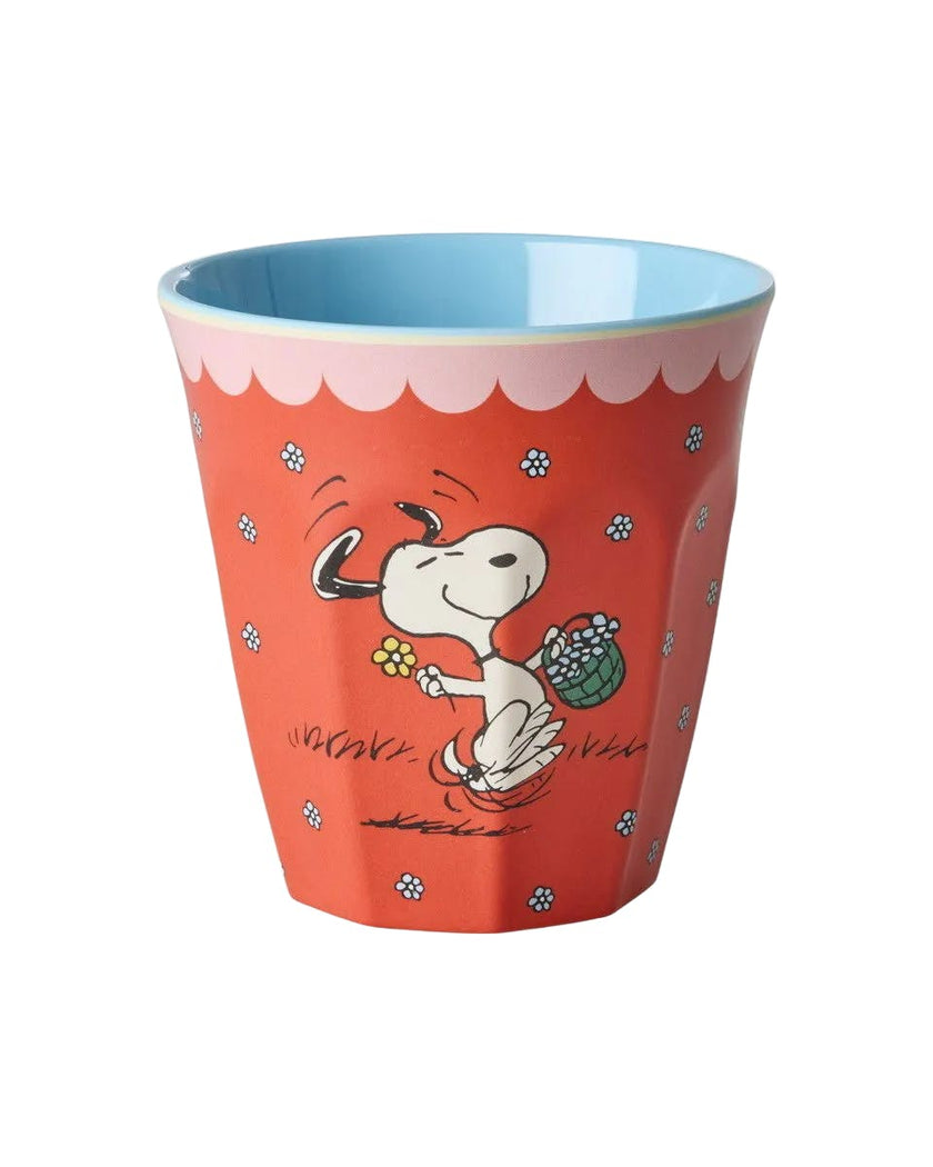 Melamine Cup with Snoopy Print - Red - 8.45 oz -