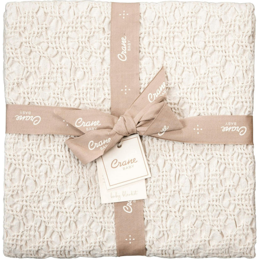Oatmeal Boho Knit Blanket