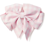 Girl's Twill Hair Bows in Pink Gingham