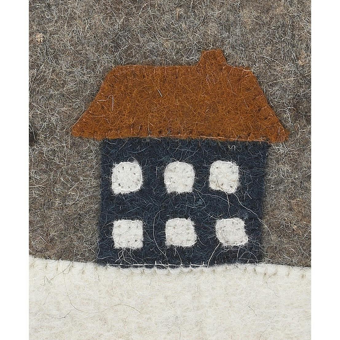 Hand Felted Wool Christmas Pillow Cover