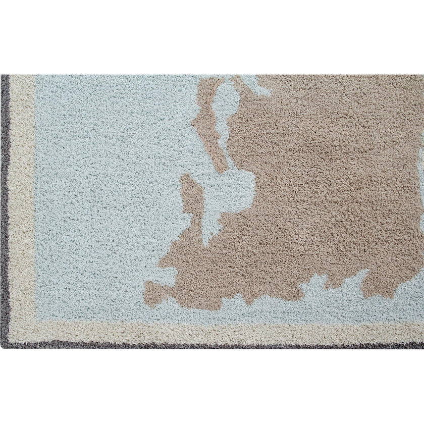 Vintage Map Washable Rug