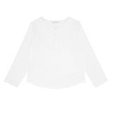 White Long Sleeve Henley