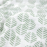 Cotton Muslin Swaddle Blanket - Leaf Motif