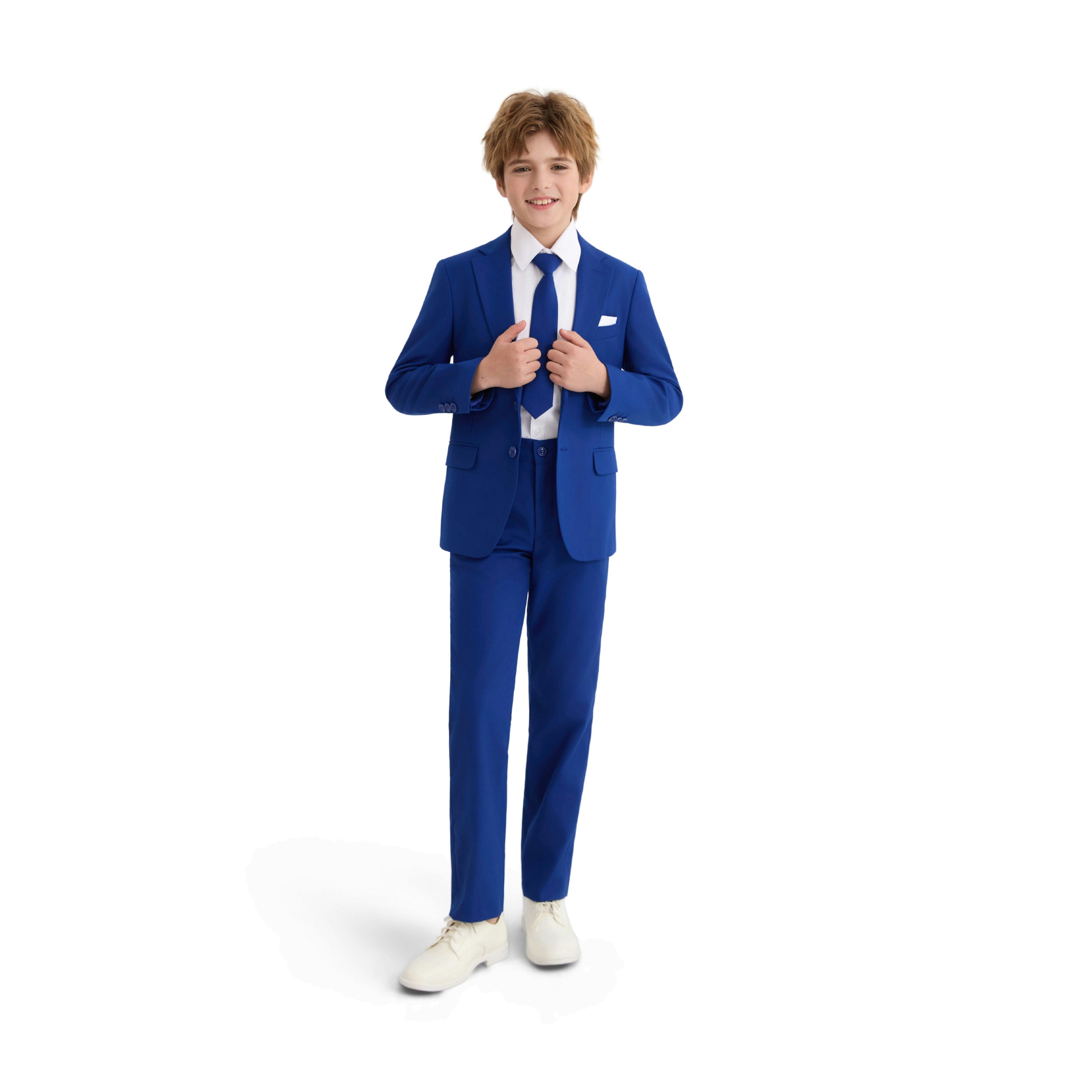 Royal Blue Four-Piece Tailored Suit Set