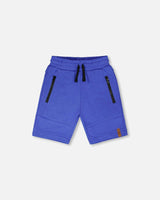 French Terry Shorts With Cross Seams