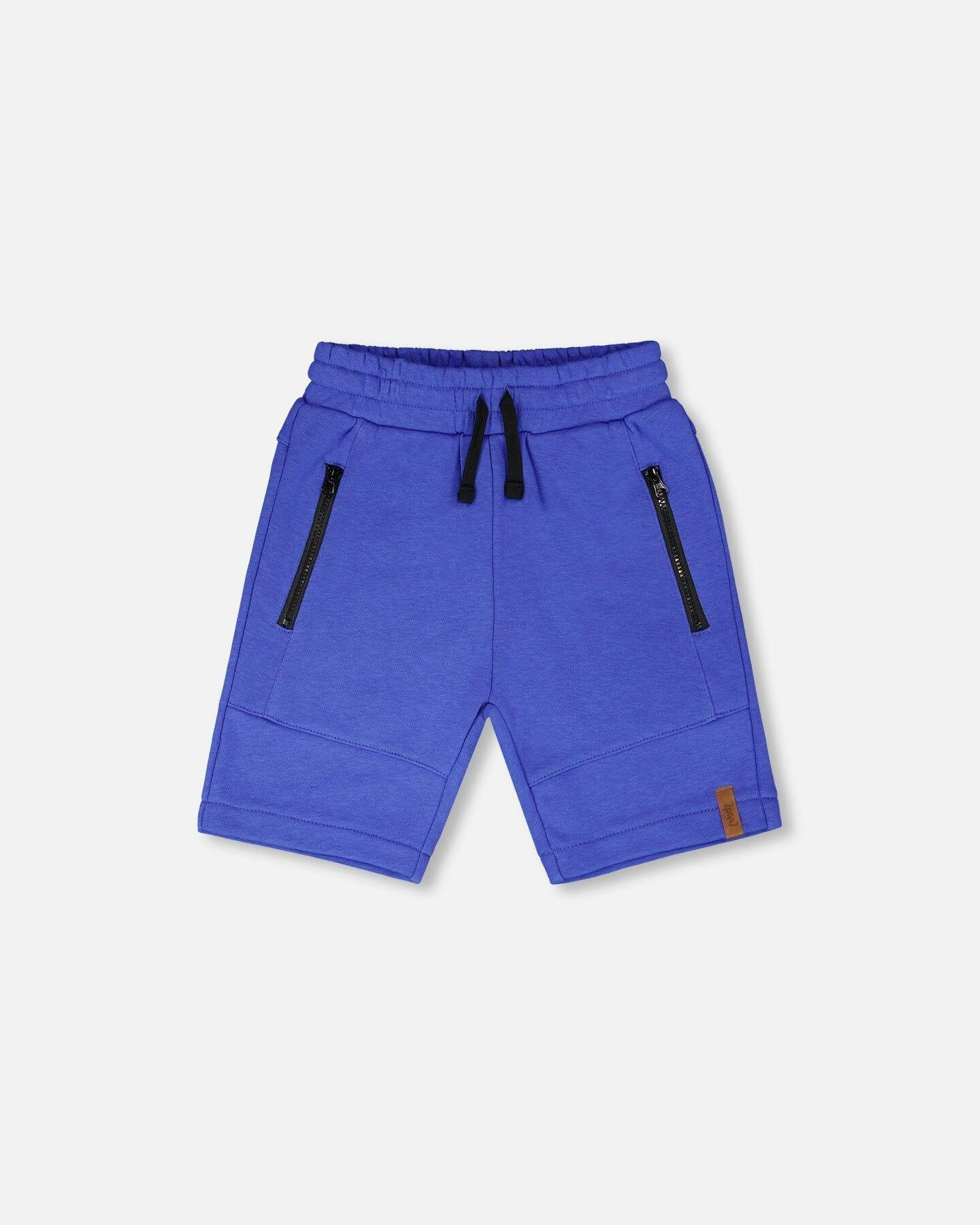 French Terry Shorts With Cross Seams