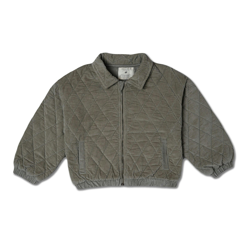 Organic Quilted Bomber Corduroy Jacket