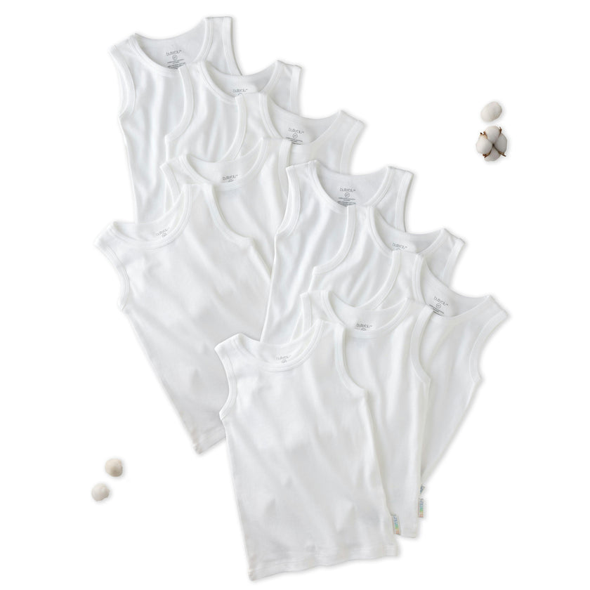 MALONE 10-Pack Toddler Tank Top Undershirts