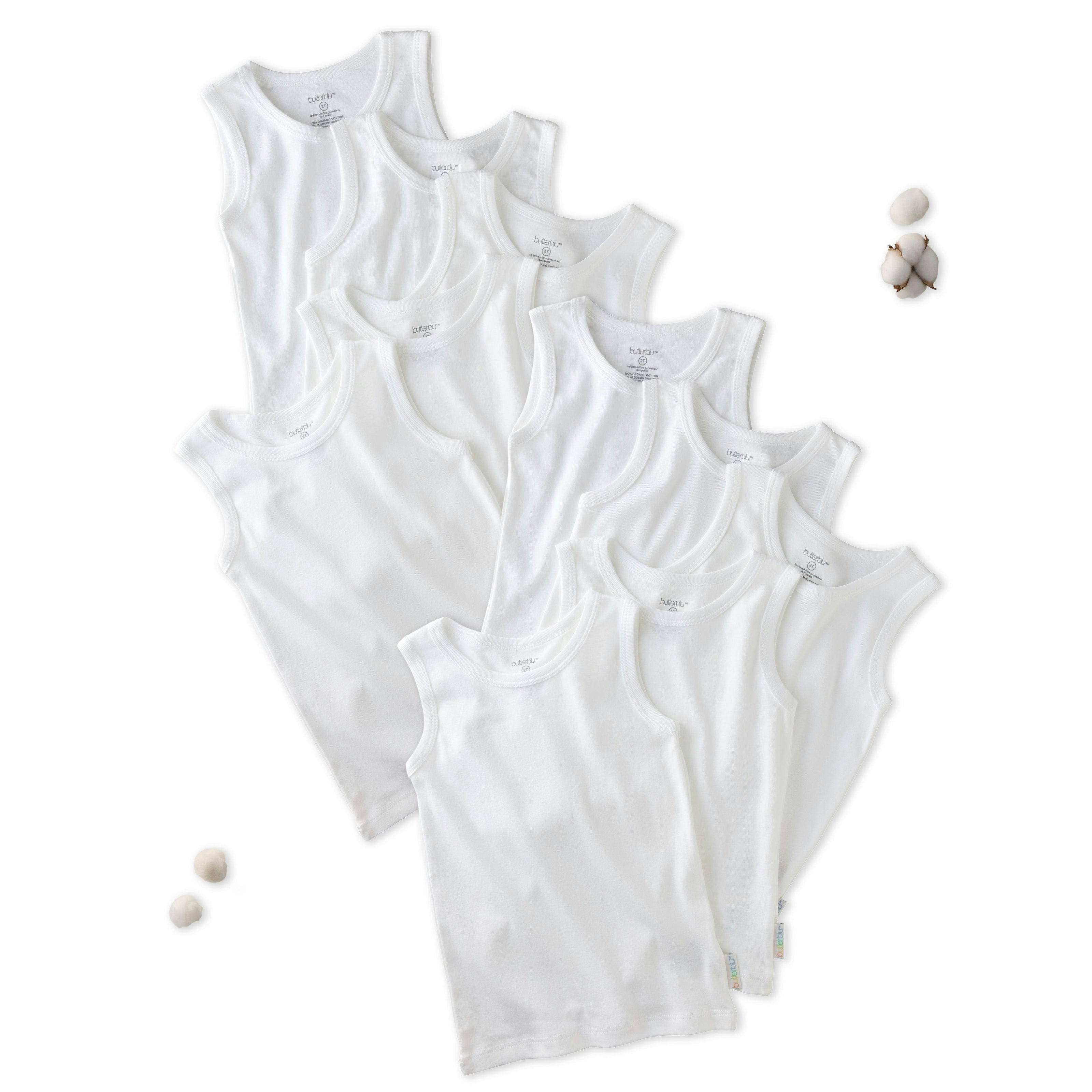 MALONE 10-Pack Toddler Tank Top Undershirts