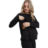 Nicolette Boat Neck Long Sleeve Nursing Tee