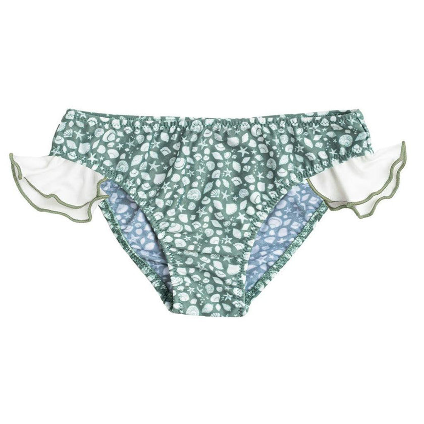 Nora Swim Pants Sage Green Shell Print