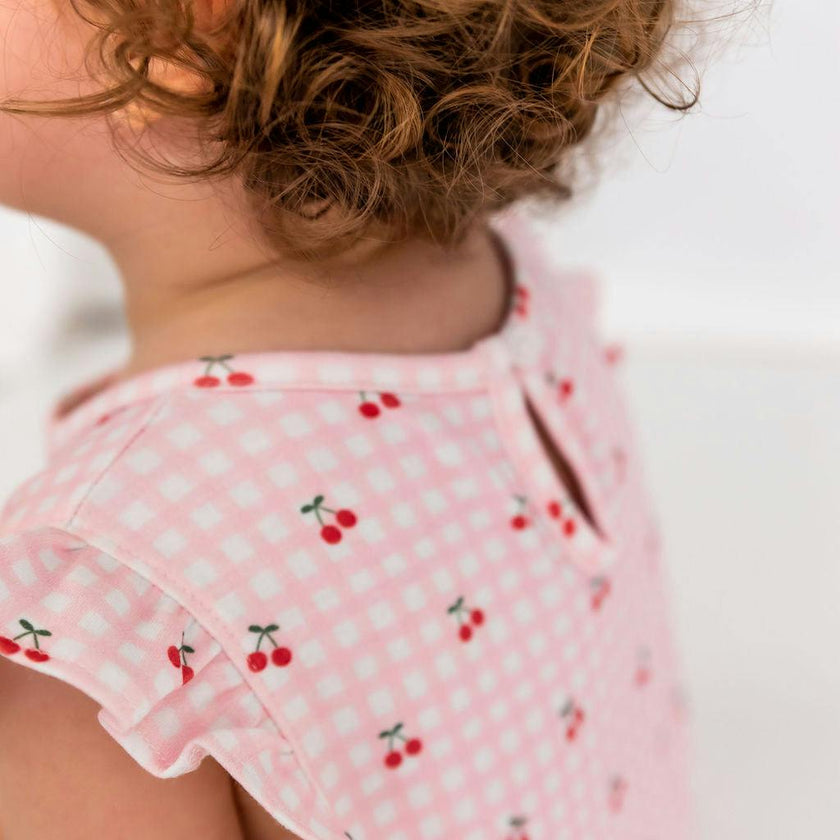 Cherries Pima Cotton Short Romper