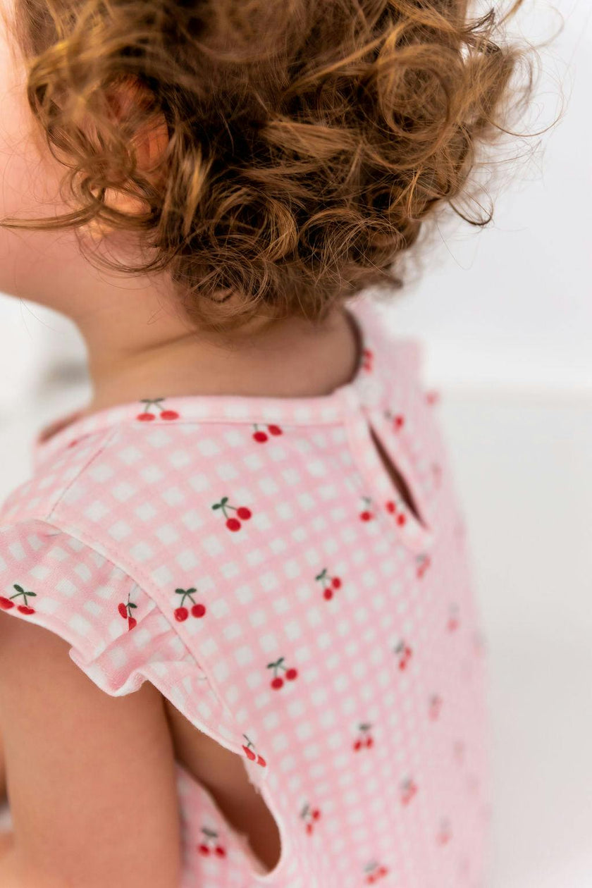 Cherries Pima Cotton Short Romper