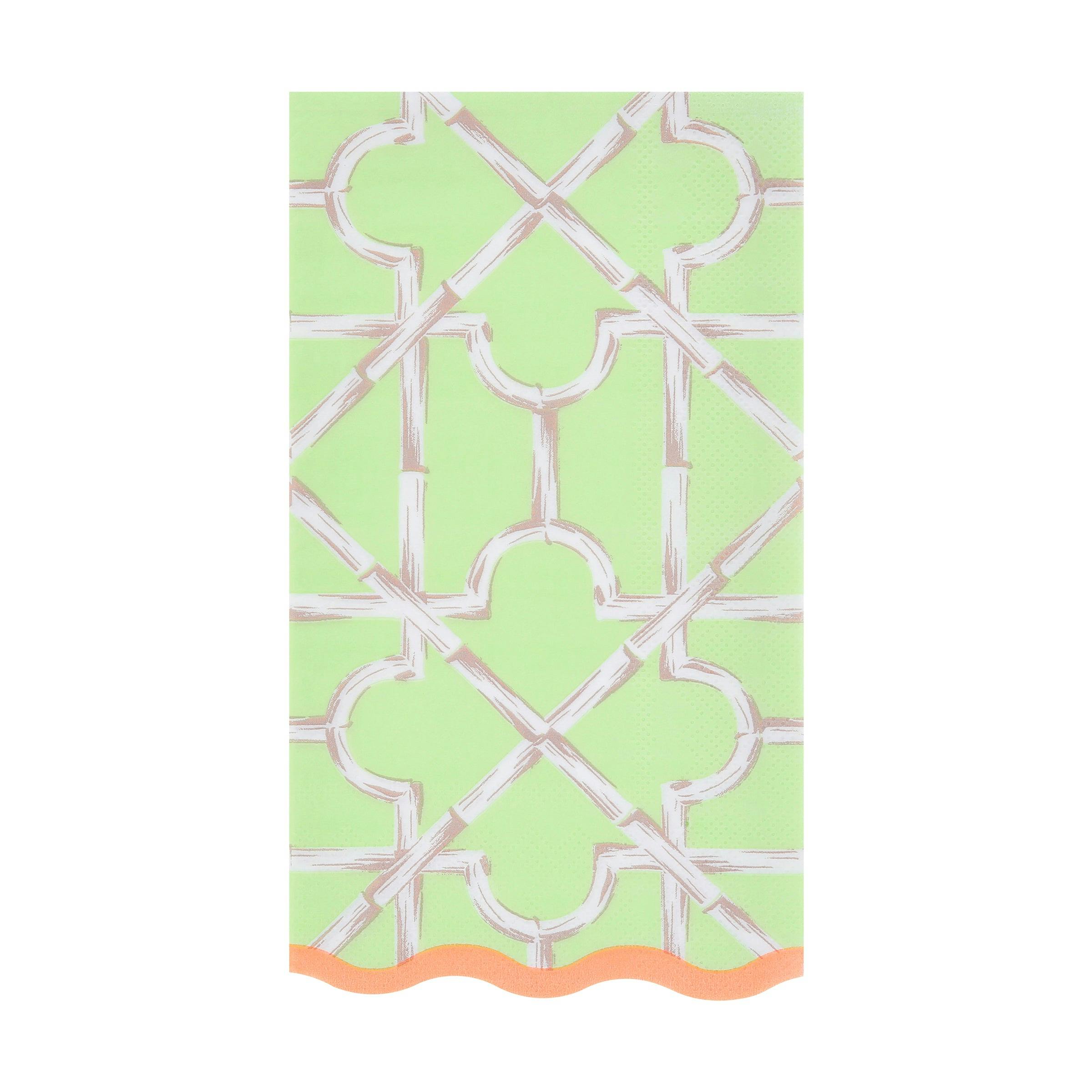 Bamboo Pattern Guest Towels