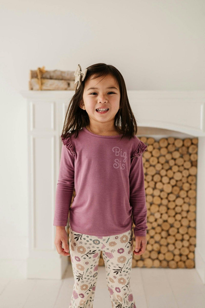 Girl's Long Sleeve Ruffle Top