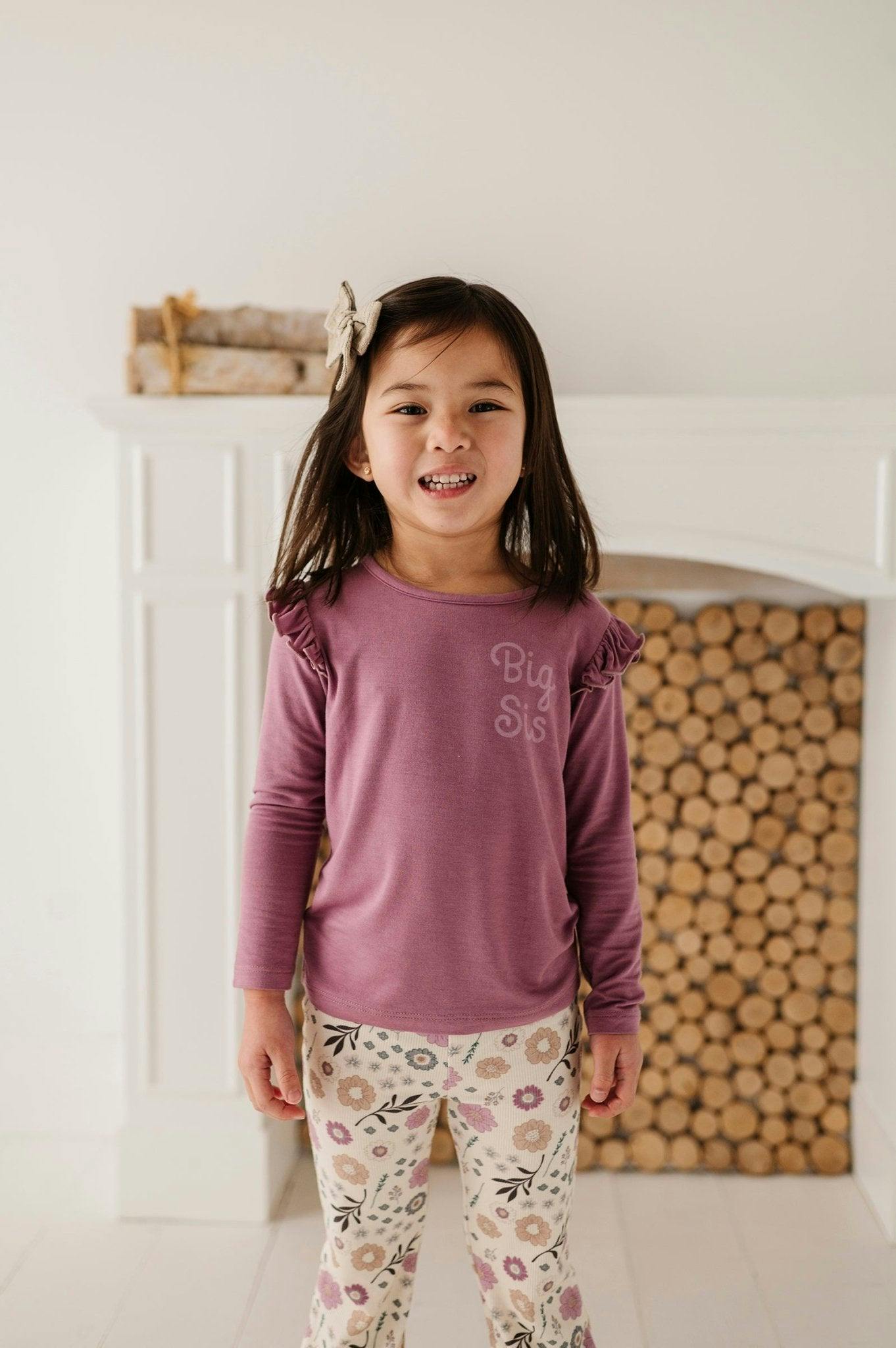 Girl's Long Sleeve Ruffle Top