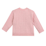 Pink Cable Knit Cardigan