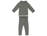 Half Flecked Long Sleeve Sweater & Pant 2-Piece Set