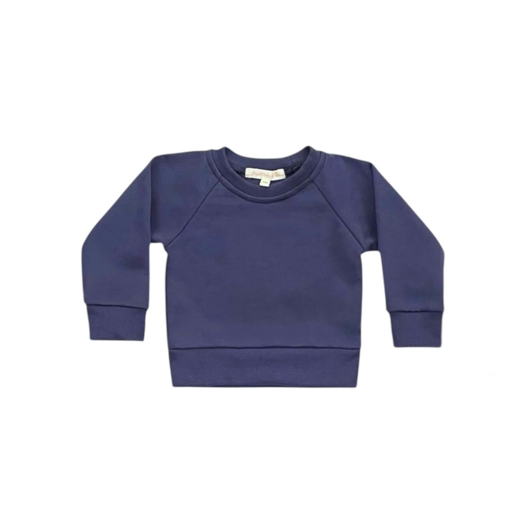 Crewneck Terry Sweatshirt, Indigo Blue
