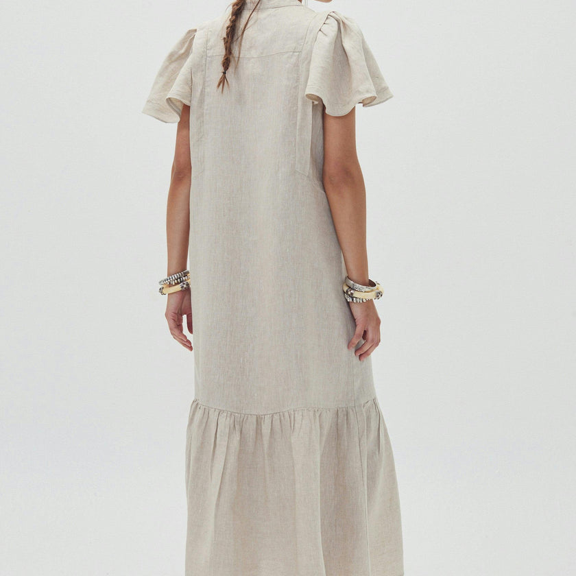 Willow Linen Dress - Natural