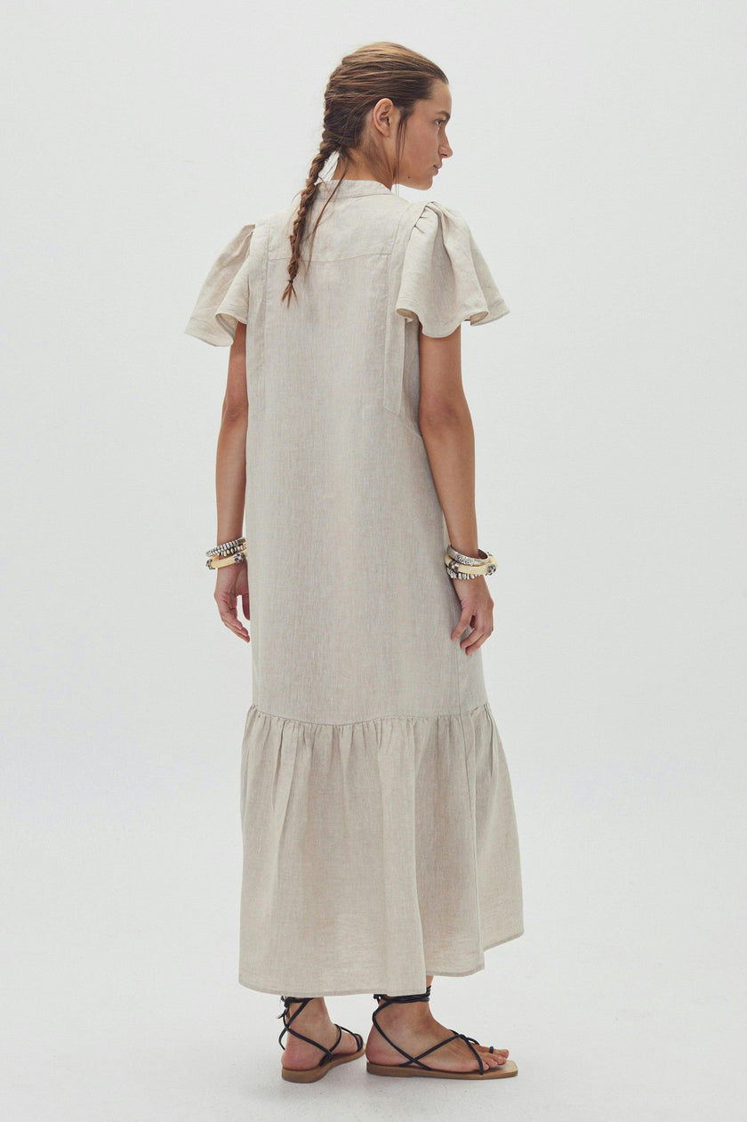 Willow Linen Dress - Natural