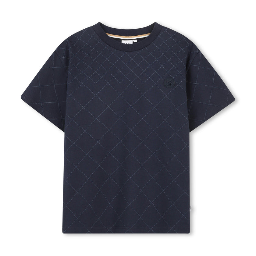 Dark Navy Textured T-Shirt
