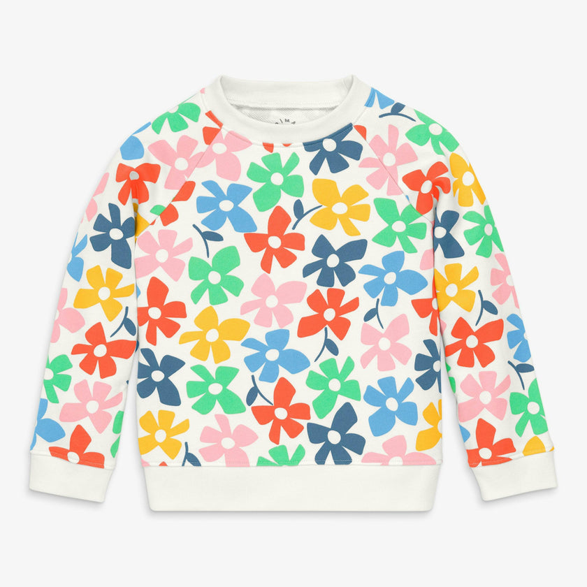 Clearance kids sweatshirt in rainbow blooms