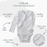 STERLING 3-Pack Side Snap Bodysuit