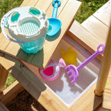 Teamson Kids Sorrento Wooden 2-in-1 Picnic Table with Sandbox & Umbrella