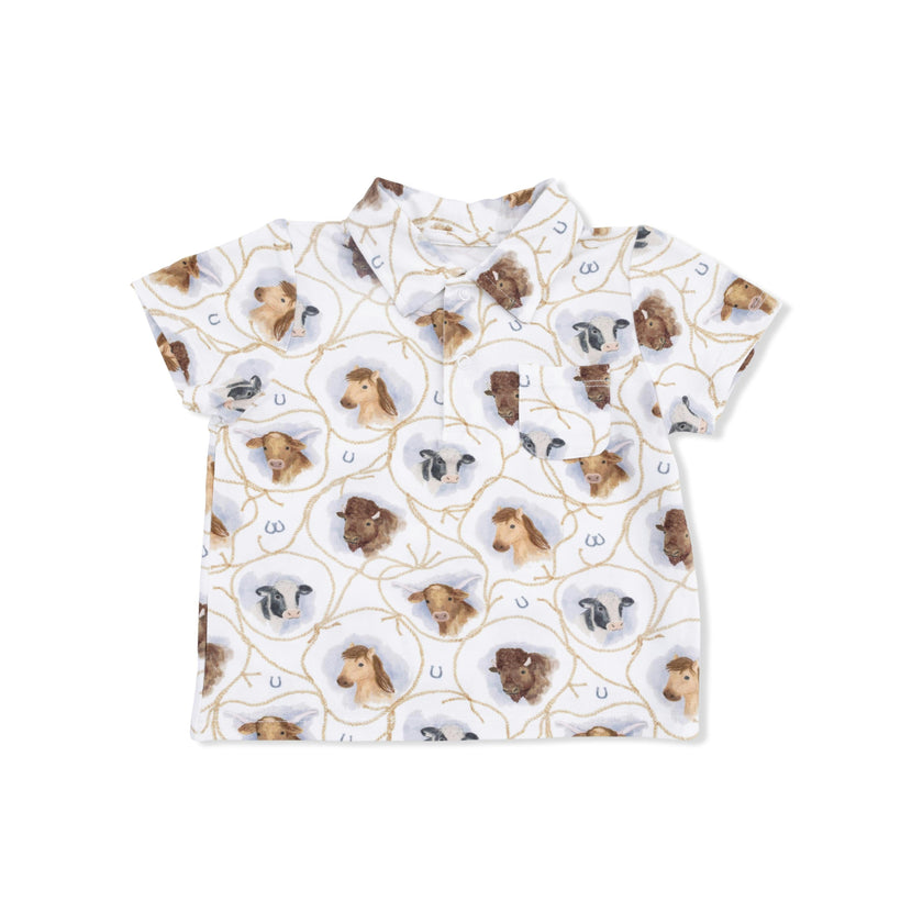 Farm Animals Rope Cameos Uni - Polo with Casual Short