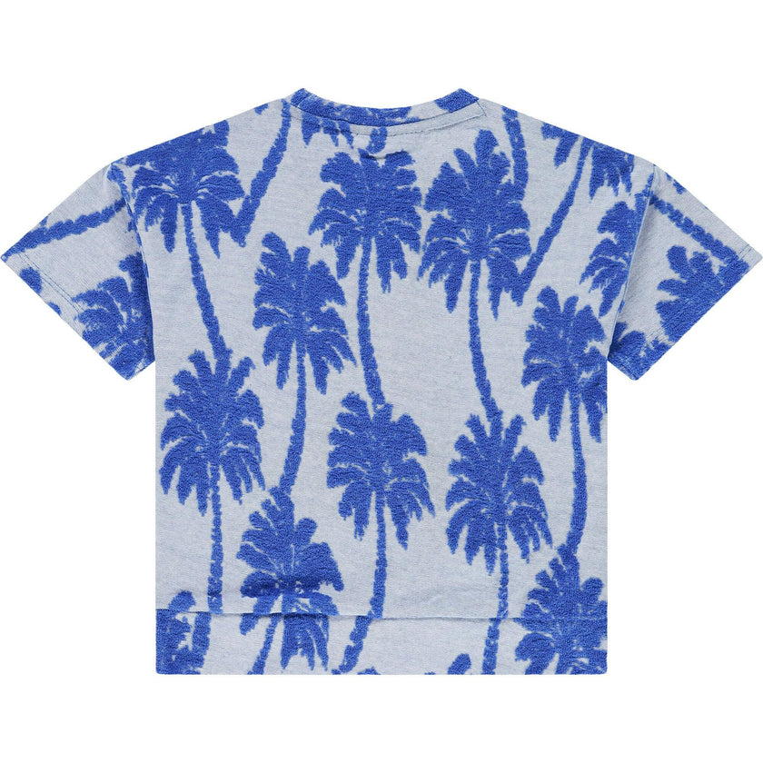 Terry Palm Tree Short Sleeve Sweat Top