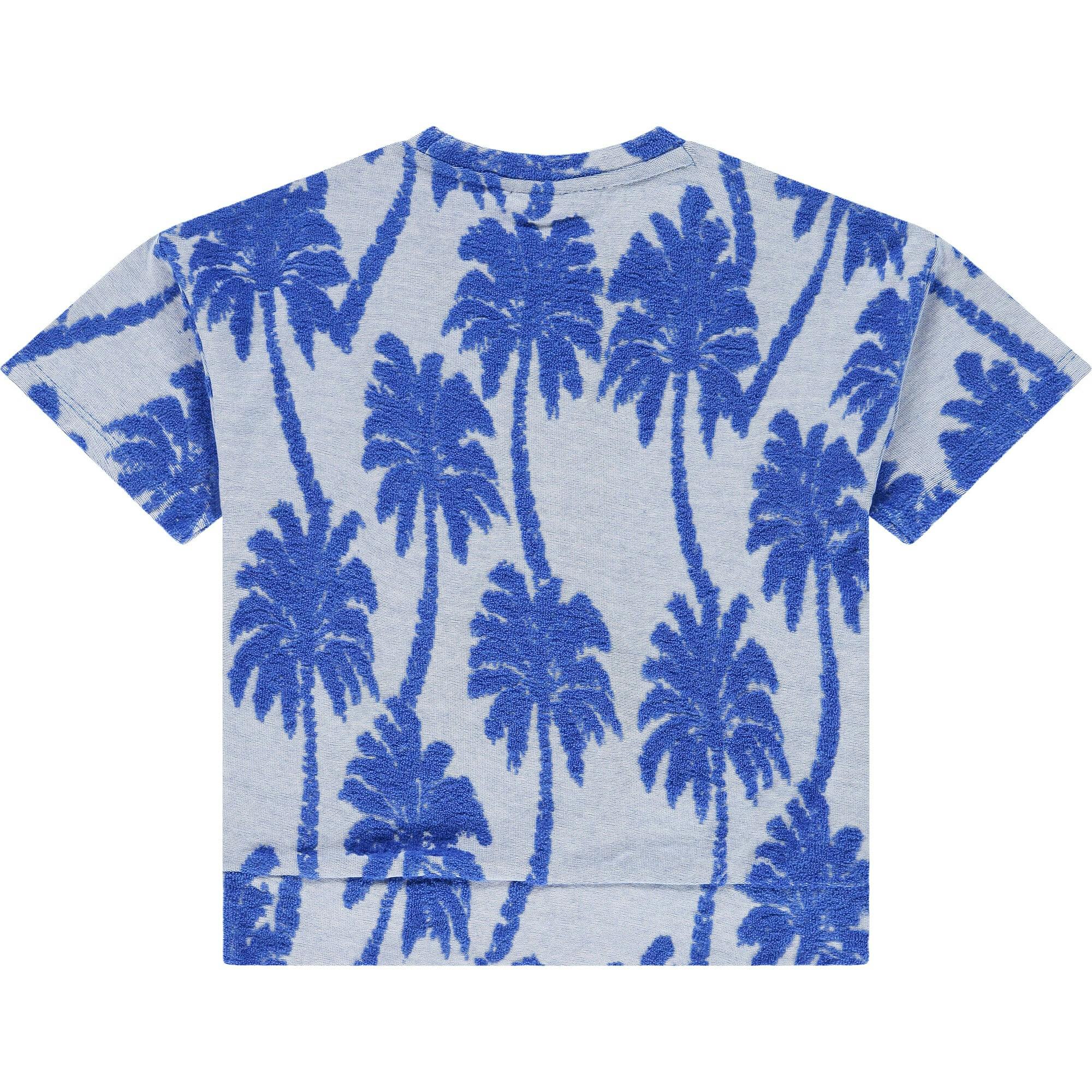 Terry Palm Tree Short Sleeve Sweat Top