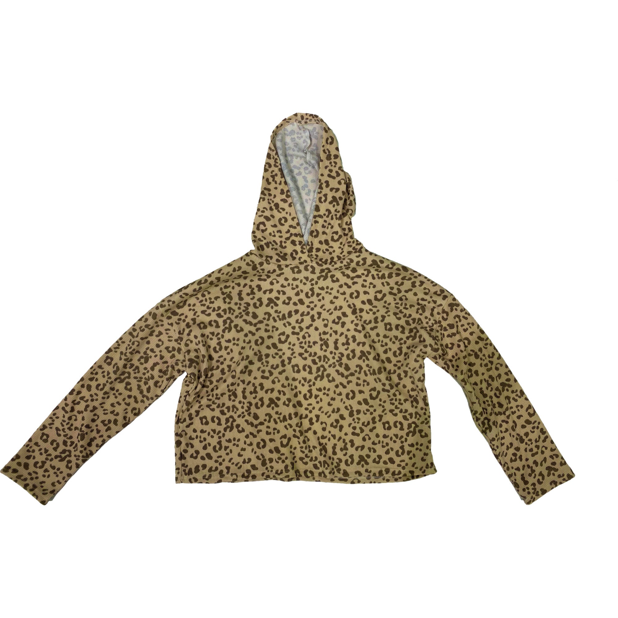 Brown Cheetah Hoodie, Brown