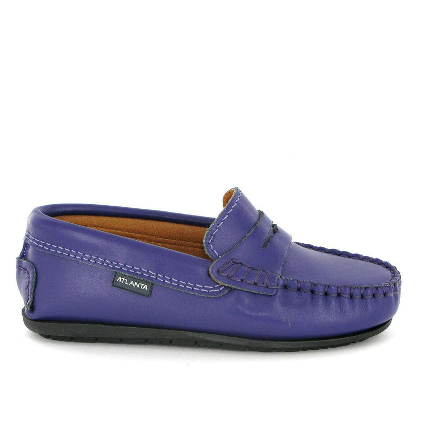 Penny 032 Walker Moccasins, purple smooth leather
