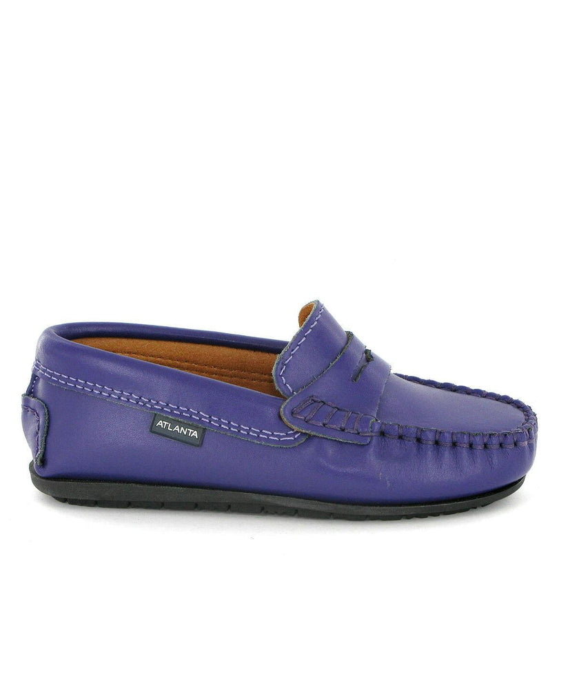 Penny 032 Walker Moccasins, purple smooth leather
