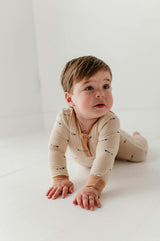 Baby Boy Snap Romper in Sheep