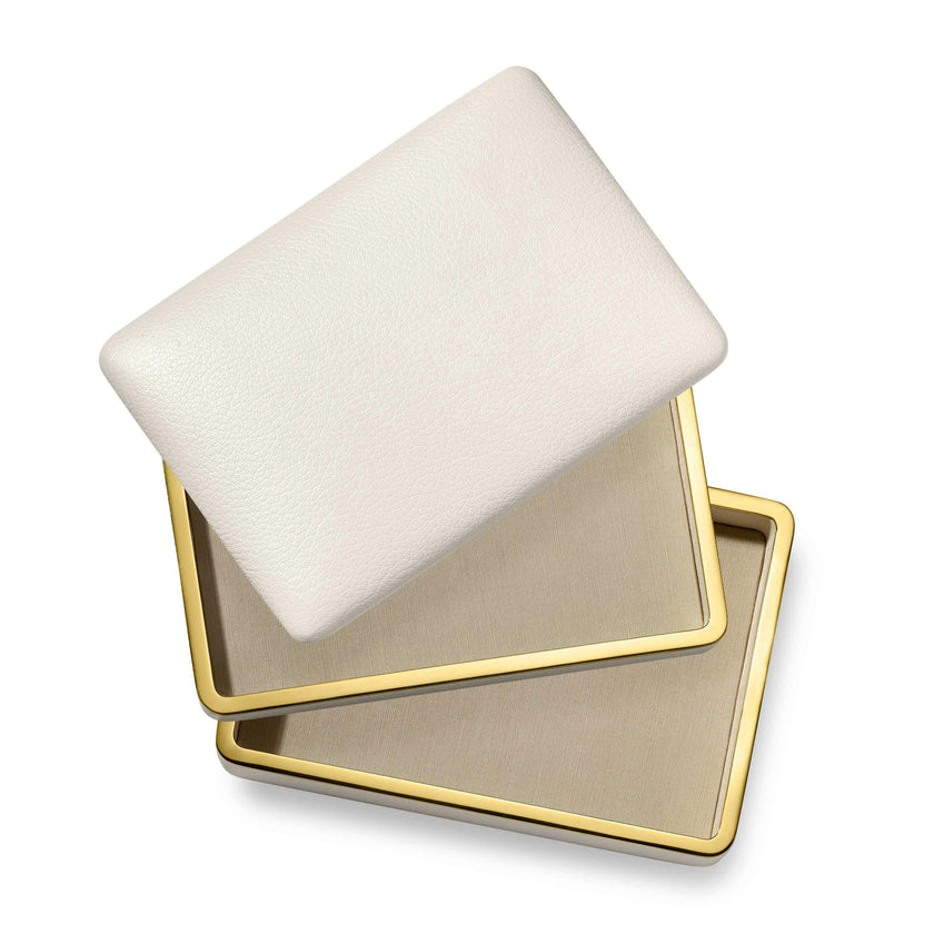 Piero Leather Small Stacked Jewelry Box